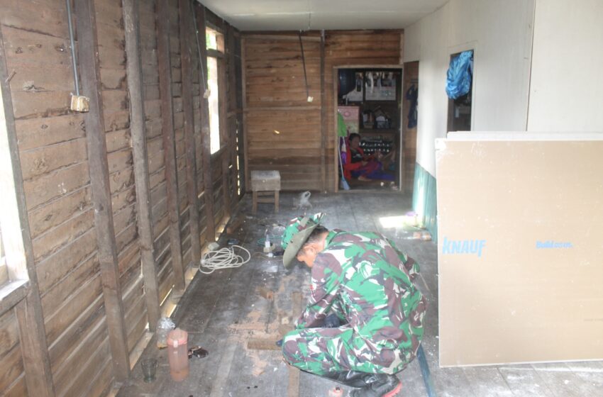  Satgas TMMD Reguler Ke-124 Juga Rehab Rumah Warga Talio Tak Layah Huni