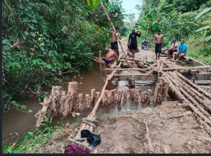 Satgas TMMD Ke-124 Bangun Jembatan di Ruas Jalan Talio-Buntok