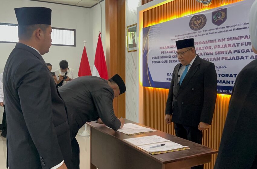Kakanwil Ditjenpas Kalimantan Tengah Lantik Pejabat dan CPNS, Dorong Profesionalisme dan Integritas
