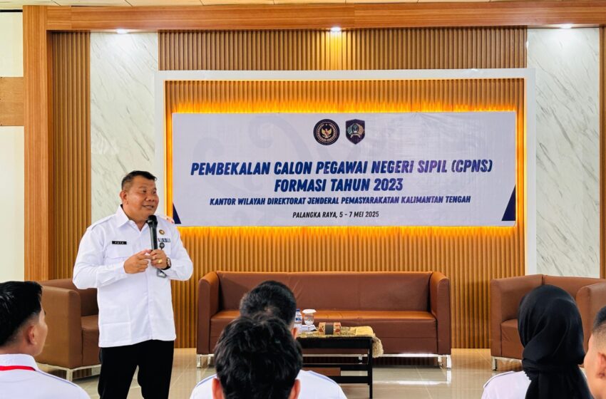  Bentuk ASN Berkualitas, Kakanwil Ditjenpas Kalteng Berikan Pembekalan kepada CPNS Tahun 2023