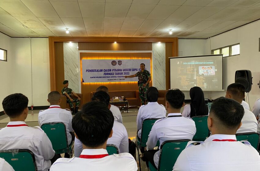  Perkuat Jiwa Nasionalisme dan Cinta Tanah Air, Kanwil Ditjenpas Kalteng Datangkan Komandan Yonif 631/Antang Dalam Pembekalan CPNS
